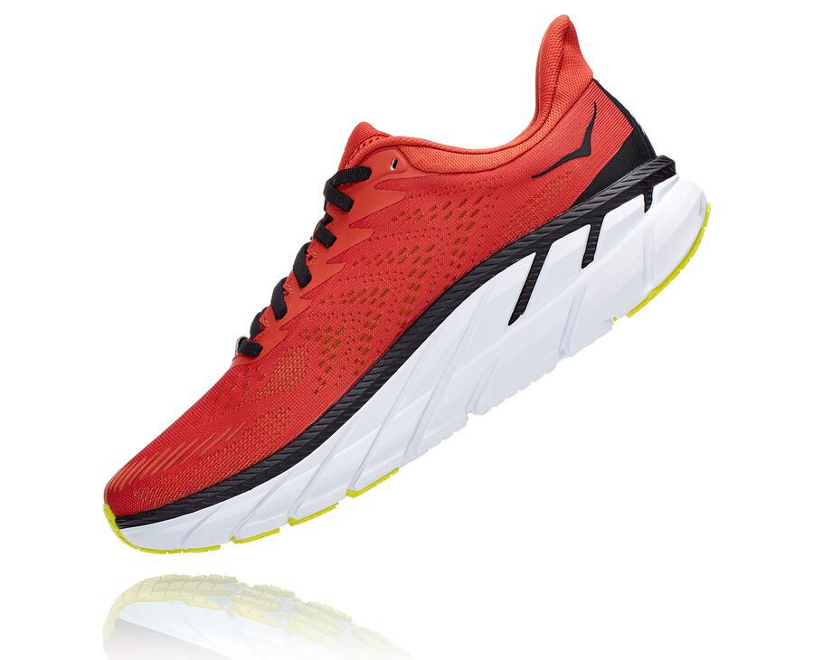 Tenis Hoka One One Hombre Rojos - Clifton 7 - KEQZ63289